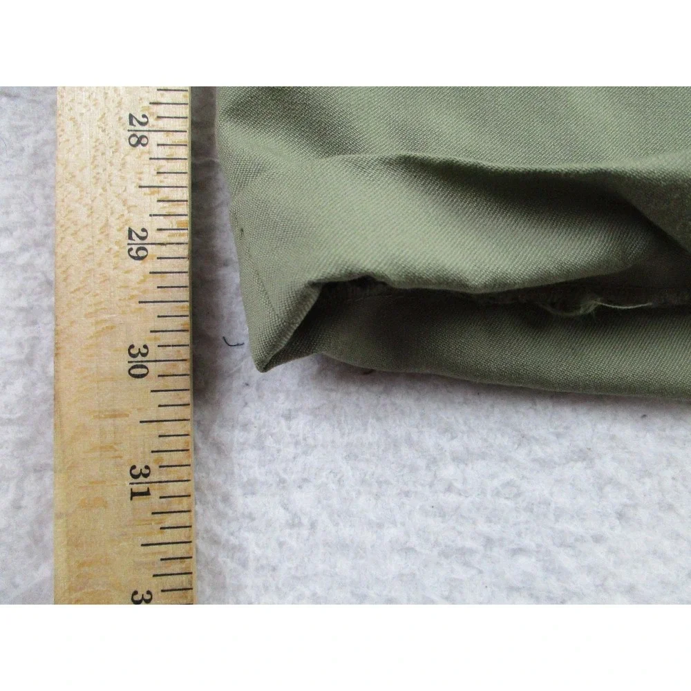 Yves Saint Laurent‎ Pants Mens 38x30 Olive Green Pleated Cuffed Dress Trousers